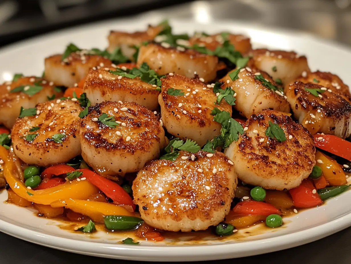fishcakes and scallops stir fry recipe picture