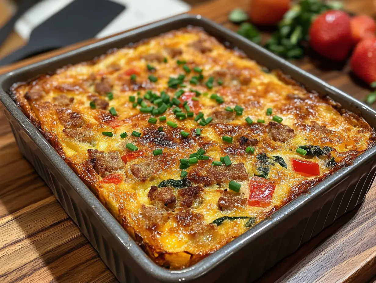 Eggless Breakfast Casserole recipe picture