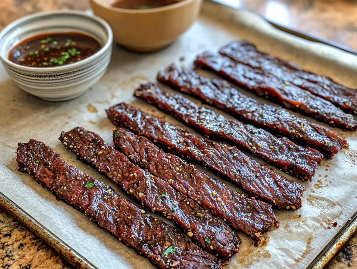 Ground Venison Jerky Recipe picture in kitchen